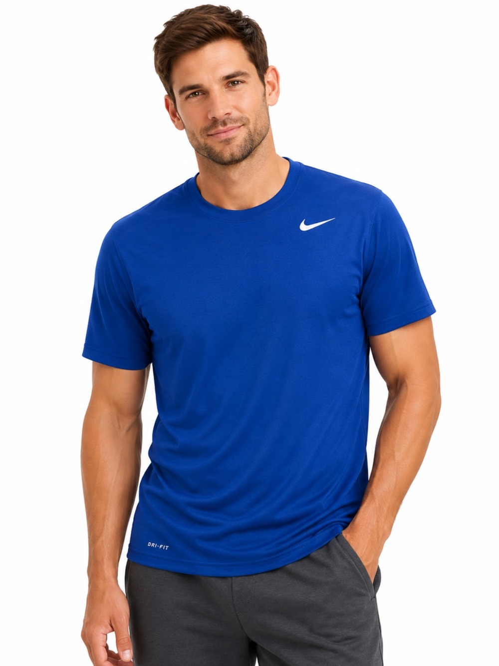 Nike Dri-FIT Athletic Cut Performance T-Shirt Royal Blue Men’s Large